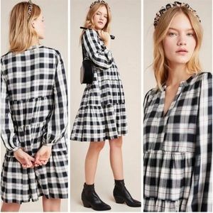 Anthropologie Maeve Amber Plaid
Tiered Tunic Dress Size XS